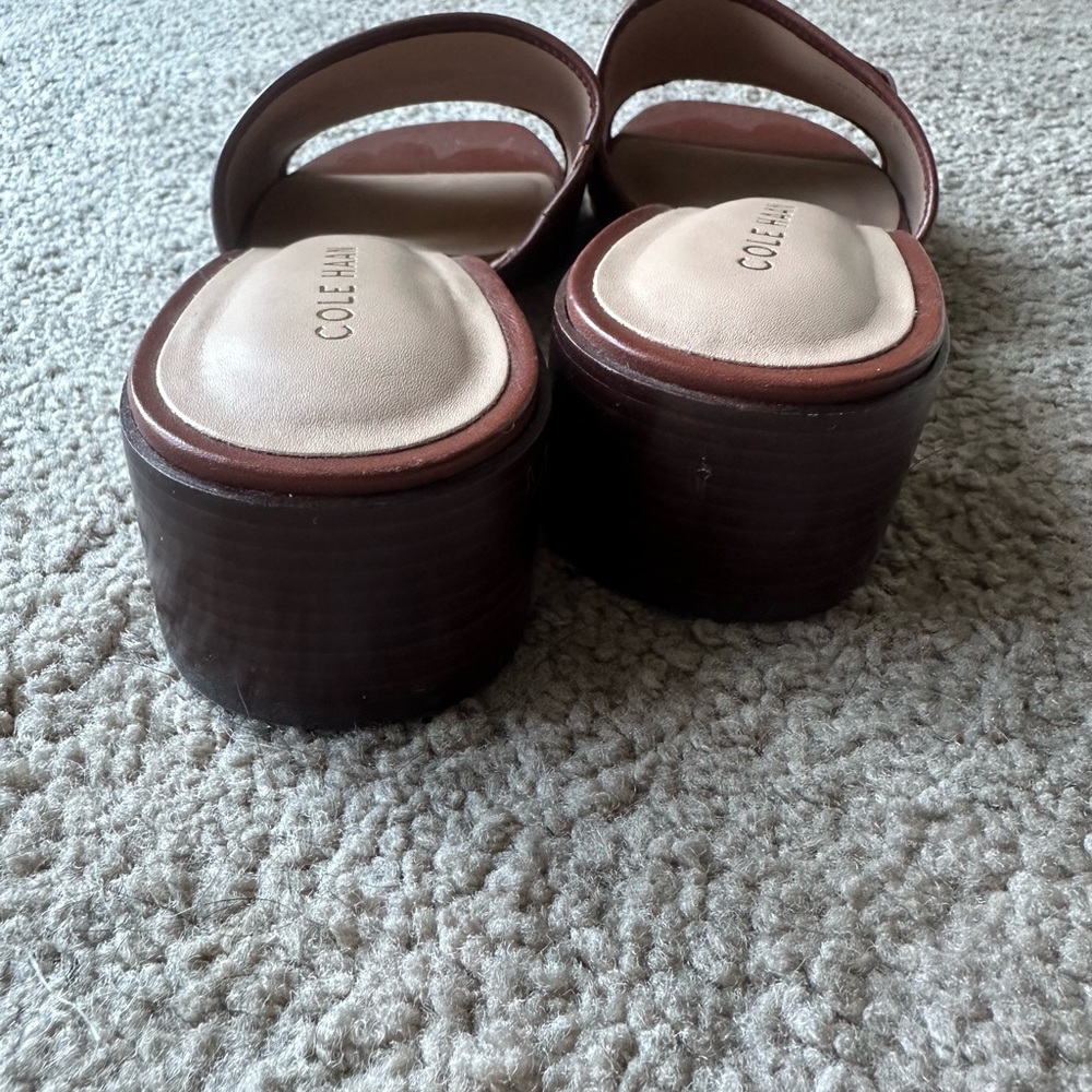 Cole Haan Caitlyn Bow Mule Leather Sandals 7.5 - Picture 6 of 8